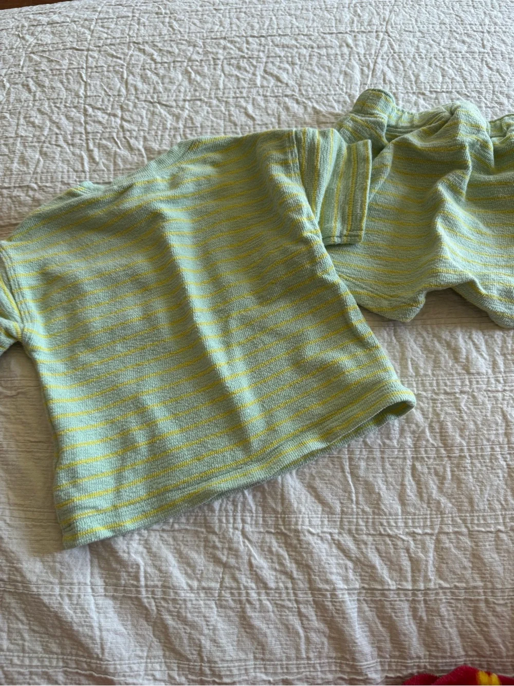 Old Navy Mint and Yellow Striped Knit Baby Set - summer